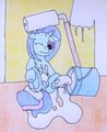 Clumsy Filly painting. by BlueSc