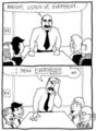 The boss accidentally outs himself...