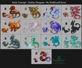 Stylized Zodiac Dragons