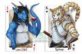 Ladon DWolf and Harbinger Playing Card Badges