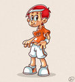 A red-headed boy