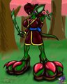 Scarlette Samurai Shows her Sword - Digital Color