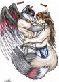 Hugs and licks with love