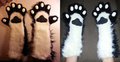 Black & White Handpaws with Black & White Latex Pawpads by IrradiatedRabbit