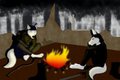 Camping In The Apocalypse (Art trade with Awsassin) 