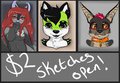 Coloured sketches  by CosmicBunny