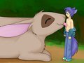 [pre-vore] Bunny lick