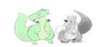 2 dragons by MintyMoo
