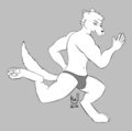 Sprinting Wolf by Shokuji