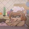 Taking a relaxing bath...
