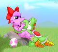 Yoshi and Birdo by DrJavi