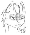 line art of my main sona