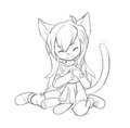 Nicolette and her Wolf Plushy by Desphiria