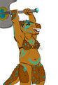Name-a-Freebie:Teal, Joy, Oversized Axe, Pangolin by Talbotlynx