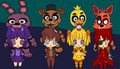 Poppy,Bonnie,Chriss,Freddy,Kitty,Chica,Max,foxy by keandallseedrian