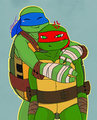 Leo Stop Cuddling Raph by ratchiedoodles