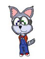 FoxWolfie in Overalls by Maxythefoxcub