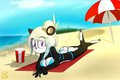 Panda Sunbathe by SpicyGrunty