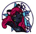 Stained Glass Style Badge: Akasha