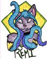 Stained Glass Style Badge: Remi Tentacles