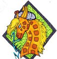 Stained Glass Style Badge: Zeni