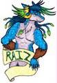Stained Glass Style Halfbody Badge: Raiz