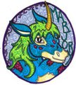 Stained Glass Style Badge: Marjory