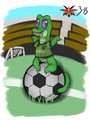 Gummy on a Soccer Ball