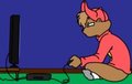 Alvin playing ps3