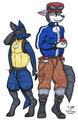 Trainer Wolfric and His Lucario by Felixpath