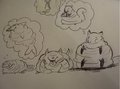 Fat Kittehns by yumbero