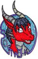 Stained Glass Style Headshot Badge: Sorwyn