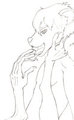 Paw Licking Sketch by Lafitte
