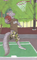 Silas The Squirrel Goes For The Dunk