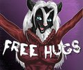 TWILLIGHT MOOD BADGE 9 FREE HUGS