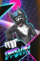Project Retrowave badge  by Nightfox7