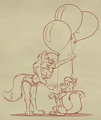 Pretty Balloon Lady - Frazzle by KennyKitsune