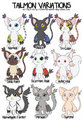 Tailmon Variations