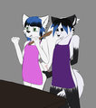 Cooking naked is a pain in the ass by Alaskafox