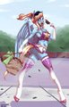 She is walking down the street by Yury