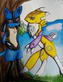 Lucario x Renamon&nbsp;&nbsp;by Starfirely45