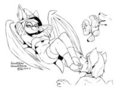 Ashura licks Echo's toes