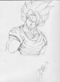 Serious stare Goku by jwolk09