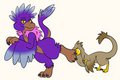Phoeb-horn Legclaw or Take That, Velociraptor by Technicolorpie by chimangetsu