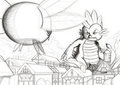 Spikezilla vs. Spritera (WIP sketch)