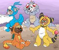 Pokemon slumber party 1/4 by meiabeau