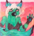 watercolor bust: waving hello  by yangsama