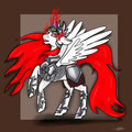 Firemane In Armor by wolfgrrlie