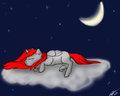 Sleeping Filly Request by wolfgrrlie