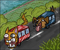 Bus chase. by Knarkvovve